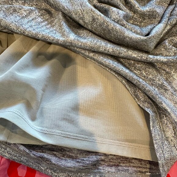 Alice + Olivia Silver Metallic Delora Ruched Mini Dress NWT Holiday Party - Picture 12 of 14